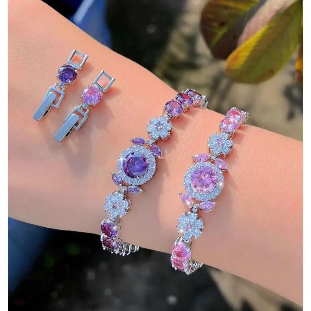 Sparkling Pink CZ Bracelet